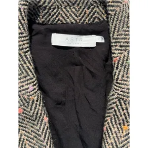 ASTR The Label Keller Coat Women S Herringbone Tan Black Wool Blend Preppy thumbnail 7