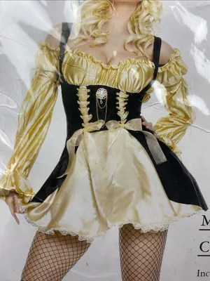 Leg Avenue Gold & Black Pirate Marauder’s Bar Tavern Wench Halloween Costume S thumbnail 1