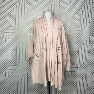 Free People Cool Nights Crochet Cardigan Conch Pink Size Small‎ thumbnail 3