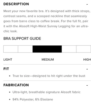 Alo Yoga Alosoft Sunray Bra Steel Grey thumbnail 4