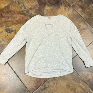 Juicy Couture Gray Keyhole Lightweight Sweatshirt Large thumbnail 5
