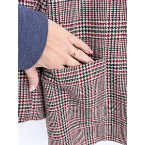 Vintage Talbots Blazer Red Plaid 100% Wool Two Button Jacket Size M thumbnail 2