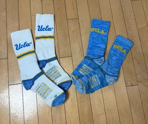 Set of 2 UCLA Collegiate College Bruins Crew Socks NWOT Size Medium thumbnail 1