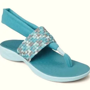 Vionic Orthotic Flip Flops Size 7 Aqua Blue Arch Support Comfort Sandals thumbnail 4