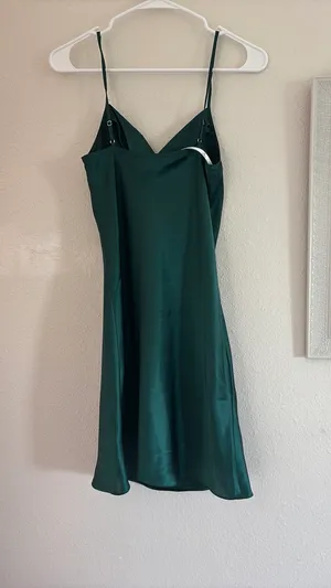 Satin mini dress thumbnail 4