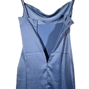 WeWoreWhat Cowl Midi‎ Satin Charmeuse Dress Slate Blue WWD18-1 Size 00 NWT thumbnail 3
