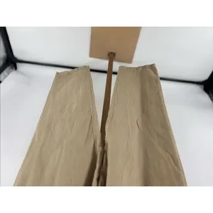 Zara Cotton Pull On Drawstring Pants Tan Straight Leg Women’s Size S thumbnail 5