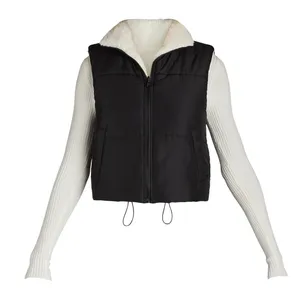 No Boundaries Womens Vest Size S Black Reversible Lightweight Zip Front Fleece thumbnail 2