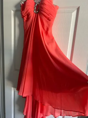 Coral cocktail dress Orange thumbnail 2