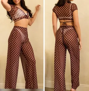 Dippin’ Daisy’s That Girl Sheer Mesh Matching Pants Set, Size S thumbnail 2