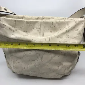 COACH White C Dotted Design Leather Crossbody Bag thumbnail 4