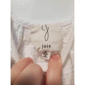 JOIE White Gauze Ruffle Strap Tank sizeL.a30 thumbnail 3