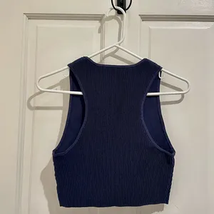 Aritzia Babaton Navy Sculpt Knit Racer Top thumbnail 2