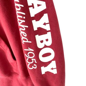 Playboy by PacSun Double Zip Cabin Hoodie Red size medium thumbnail 4