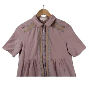Orange Creek Mumu Dress Size‎ Small Pink Lined w/ Pockets Embroidery Grandmacore thumbnail 3