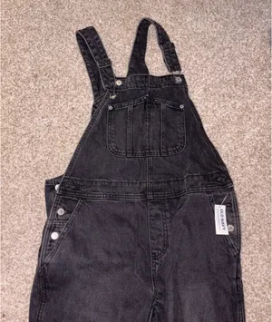 Old Navy Black Overalls Denim thumbnail 2
