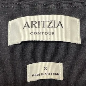 Aritzia Contour Women's Black Short Sleeve Crew Neck Cropped T Shirt Tee Top S thumbnail 4