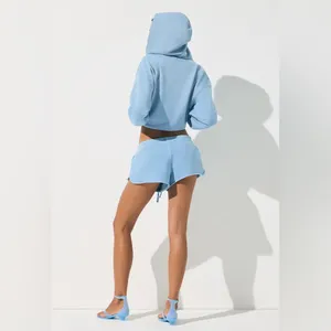 SKIMS French Terry Zip Up Hoodie Bluebell‎ Size S Sold Out Rare Soft Lightweight thumbnail 3