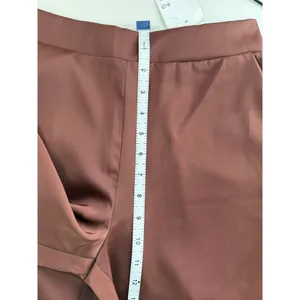 Forever 21 Chocolate Brown Wide Leg High Rise Pants‎ Elastic Waist Minimalist S thumbnail 8