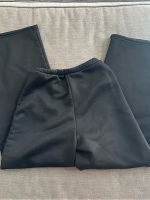 SheIn Classic Black Wide-Leg Sweatpants thumbnail 3