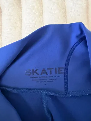 Skatie Royal Blue High-Waist Bike Shorts thumbnail 3