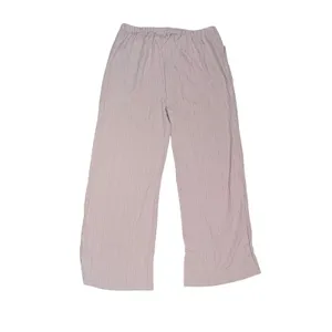 Women's Crinkle Wide Leg‎ Slacks XXL Lightweight Summer Pastel Lilac NEW thumbnail 9