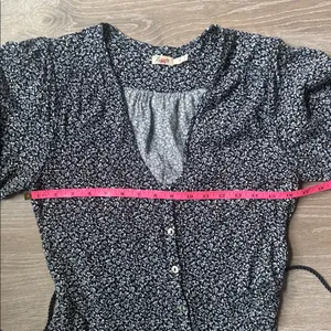 Faherty Orinda Tie Waist Button-Up Crepe Minidress XS thumbnail 9