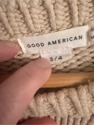 GOOD‎ AMERICAN Crewneck Chunky Knit Sweater thumbnail 5