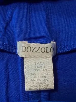 Bozzolo Royal Blue High-Waist Athletic Shorts with White Side Trim thumbnail 3