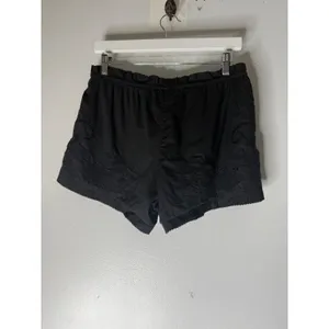 Rag & Bone Black Embroidered Cotton Shorts Elastic Waist Scallop Trim Small thumbnail 2