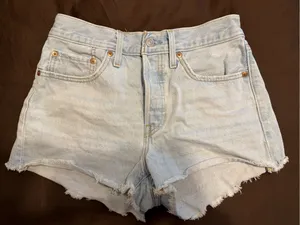 Levi's light wash denim shorts thumbnail 1