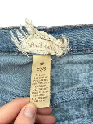 Altar'd State Heart Pocket High Rise Flare Jeans Size 29/9 Light Wash thumbnail 5