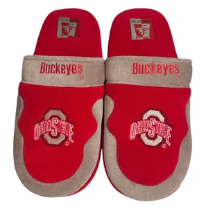 Comfy Feet Ohio State Buckeyes Red and Gray House Slippers thumbnail 1