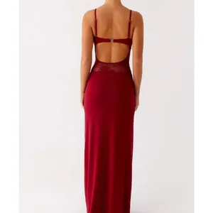 Peppermayo Maxi Dress Lace Sleeveless Envy Size US6 Red thumbnail 5