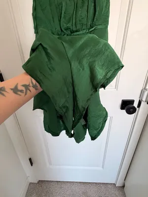 Princess Polly Bowers Emerald Green Satin Romper Playsuit thumbnail 7