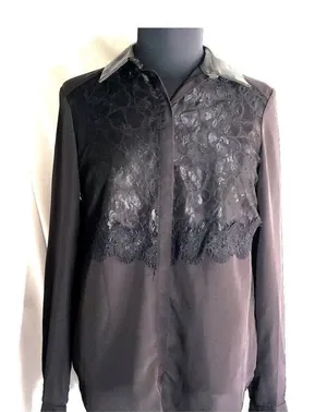 Prabal Gurung Long Sleeve Blouse Black thumbnail 1