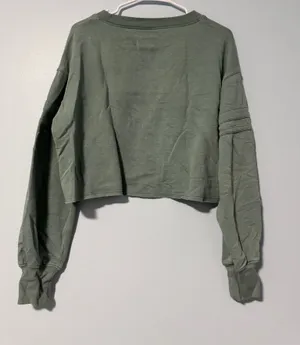 SO Turquoise Cropped Sweatshirt Green thumbnail 2