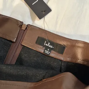Lulus Brown Leather Skirt thumbnail 3