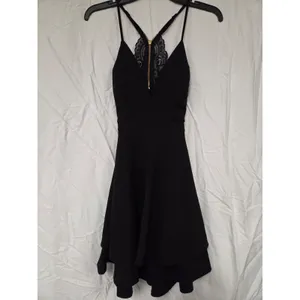 Honey + Rosie Skater Black Lace-Back Mini Dress Size XS thumbnail 2