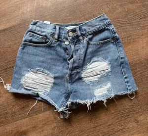 PacSun Ultra High Rise Distressed Denim Shorts Women’s Size 23 Y2K thumbnail 1