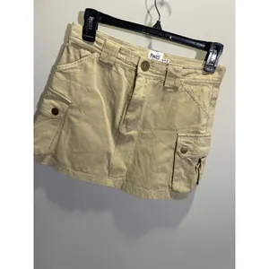 Princess Polly Beige Cargo Mini Skirt Khaki Utility Y2K Size‎ US 4 thumbnail 2