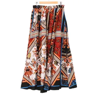 Truly 4 You Patchwork Floral Maxi Skirt Womens Size M Boho Elastic Waist thumbnail 4