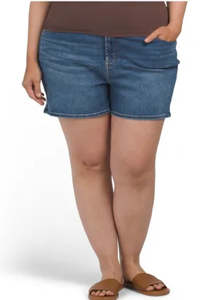 NWT Jen7 By 7 For All Mankind Boyfriend Shorts In Blue Wash Size 22‎ Plus thumbnail 1
