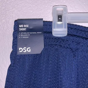 NWT DSG Mid Rise Shorts Blue Mesh Relaxed Fit thumbnail 7