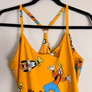 Outdoor Voices Disney Mickey & Co Goofy Exercise Dress Yellow Small Mini Pocket thumbnail 4