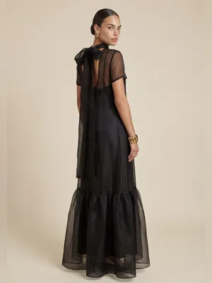NWT Few Moda Melody Maxi Dress size L Black Mesh Caara thumbnail 3