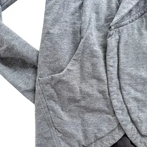 Lululemon That's A Wrap Jacket Size 6 Heathered Coal Grey Fleece Mid-Length thumbnail 4