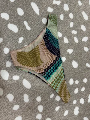 Vintage Missoni Mare bikini bottoms undies panties mesh micro zigzag colorful thumbnail 9
