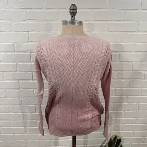 American Eagle Outfitters Ombré Light Pink Cable Knit Sweater thumbnail 5