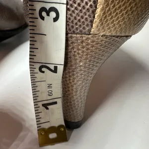 Salvatore Ferragamo Snakeskin Pumps Heels Leather Made in Italy 9 B Vibram Soles thumbnail 13